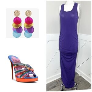VENUS PURPLE MAXI DRESS/ PRELOVED- SMALL